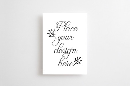 5x7 invitation card mockup psd flyer