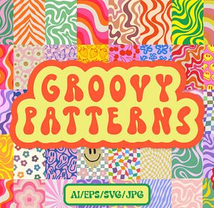 GROOVY PATTERNS. Y2K VECTOR TEXTURES