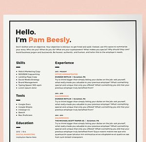 2 Page Resume Template / CV Template