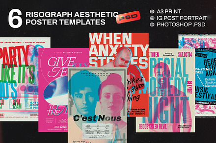 Risograph Poster Templates
