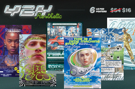 Y2K Aesthetic Poster Templates