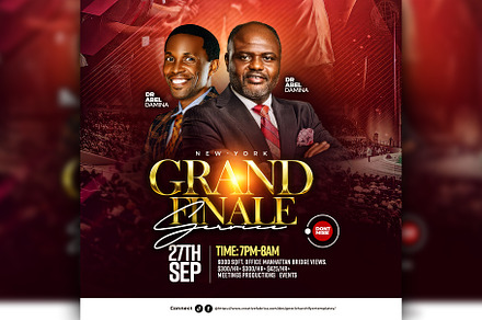 grand finale church flyer template